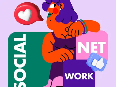 Social Network illustration ilustración jhonny núñez social network