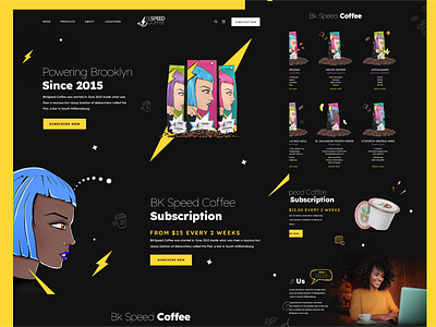 Coffee Website Design in Shopify eCommerce cafe coffee dark ecommerce flat food illustration landing page landing page design packaging product design product page design restaurant shopify design tea web design website design