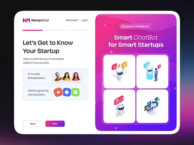 AI-Powered Web App Onboarding UI for Startups ai onboarding screen ai powered ai saas ai startup app interfaces application ui onboarding onboarding screen onboarding screen ui onboarding ui onboarding ui design onboarding web startup ui ui ui design ui ux ui ux design ux web app onboarding web onboarding