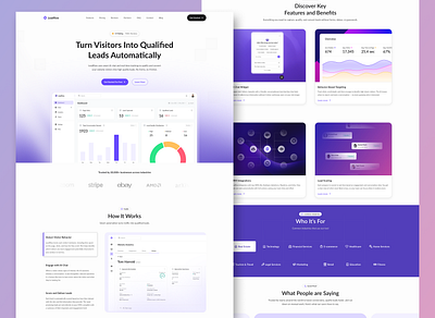 Leadflow - Landing Page app design graphic design landing page saas ui ux web design website design