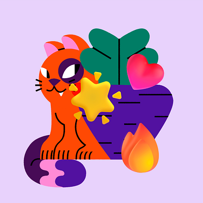 Cat cat emoji illustration ilustración jhonny núñez mascot