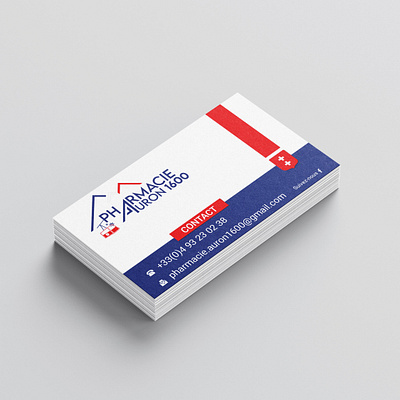 🟢 Pharmacie Auron 1600 — Cartes de visite — 2024 adobe branding businesscard design graphic design illustrator mockup vector