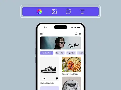 Customize E-Commerce UI Animation 2d animation animation app branding color customize ecommerce graphic design icon design illustration interaction interface layout logo mobile app motion graphics text ui animation ui design ui ux