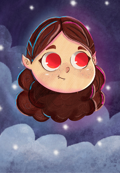 Vampire girl illustration 3d and adobe photoshop animation branding design graphic design illustration logo motion graphics ui vector