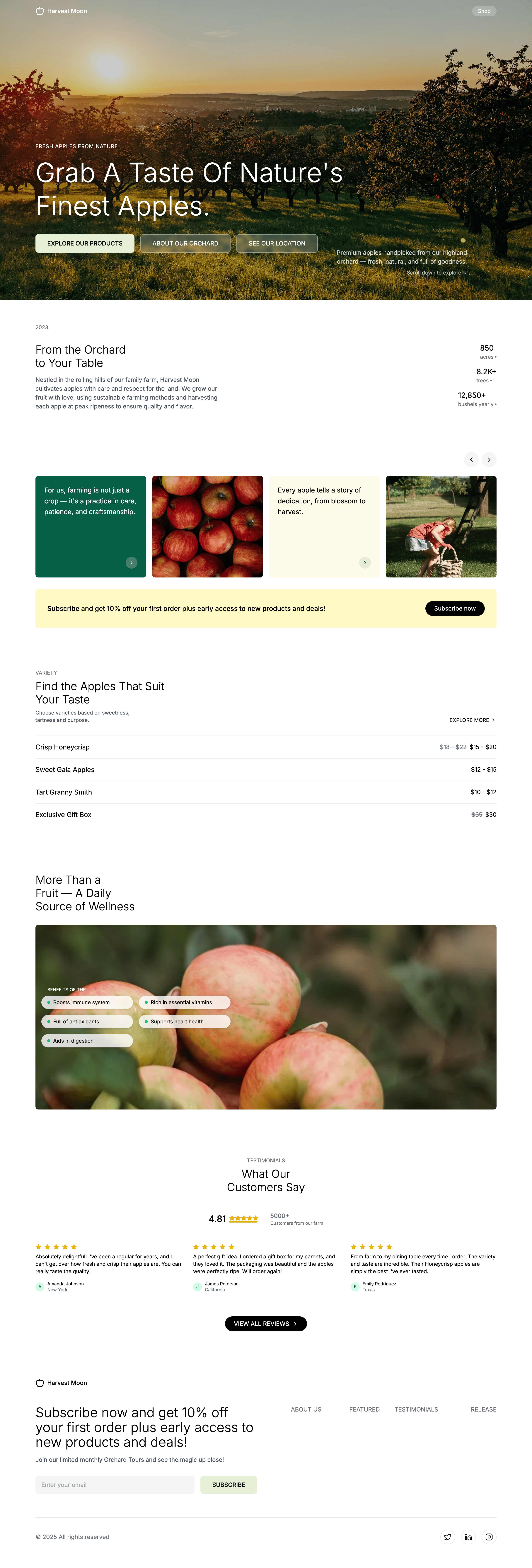 Apple Orchard Website apple orchard branding business website company website design development farm website landing page smb website uiux ux web design web development website