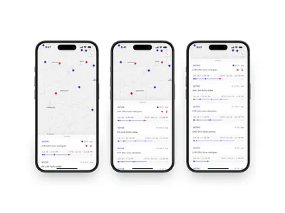 Active shipments - native app analytics app clean data design enterprise interface iphone minimalist mobile modern native product saas software startup