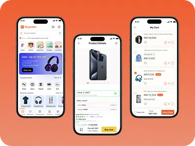 Online Shopping App typography