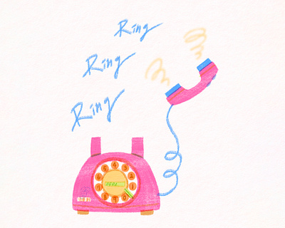 Ring Ring Ring art artwork classic contact design dial doodle handwriting illust illustration ipad line number photoshop ring ringringring stamp telephone tweetyheather