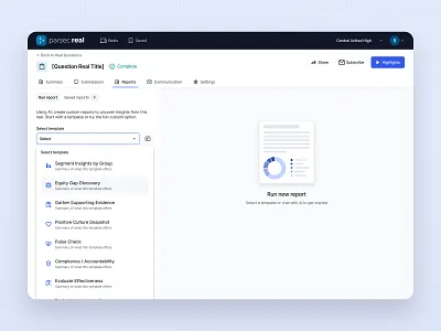 Parsec Real AI Reports (Concept) ui