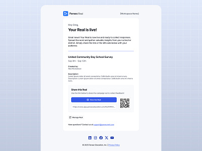 Real email alert ui