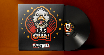 Diseño disco Ramonets 123 Qua! branding cartoon colors comic design graphic design illustration logo music label rock