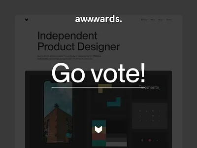 My new website is now on awwwards for voting! awwwards design portfolio ui ux vote