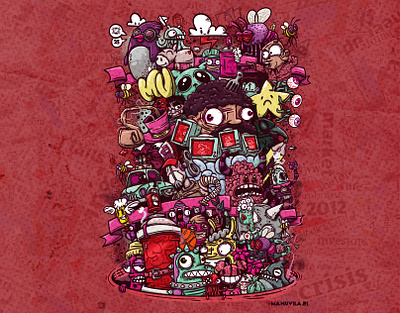 Delirios ilustrados bold cartoon chaos characters colorful comic doodle funny graffiti monsters pop art street urban