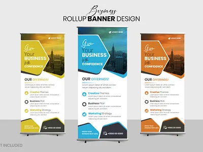 Professional Minimalist Business Rollup Banner Design rollup for medical events