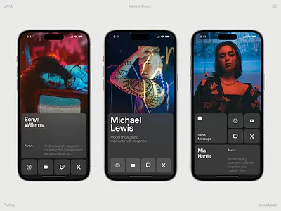 Profile Modern Design app design branding modern app