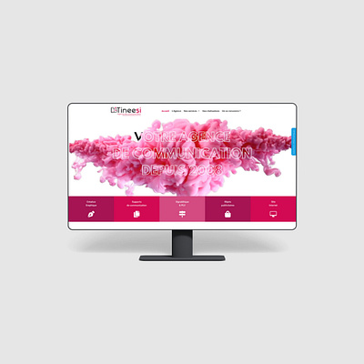 🌐 Tineesi - Agence de Communication — Site internet — 2024 branding design graphic design laptop mockup phone responsive tablet ui webdesign website