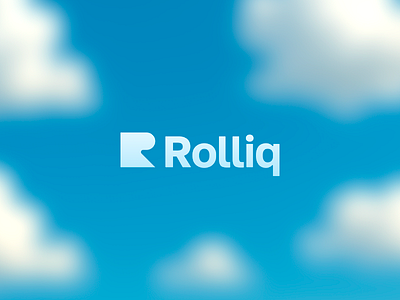 Rolliq – Logo Design branding clouds design flat graphic design letter r logo minimal minimalism saas sky tech