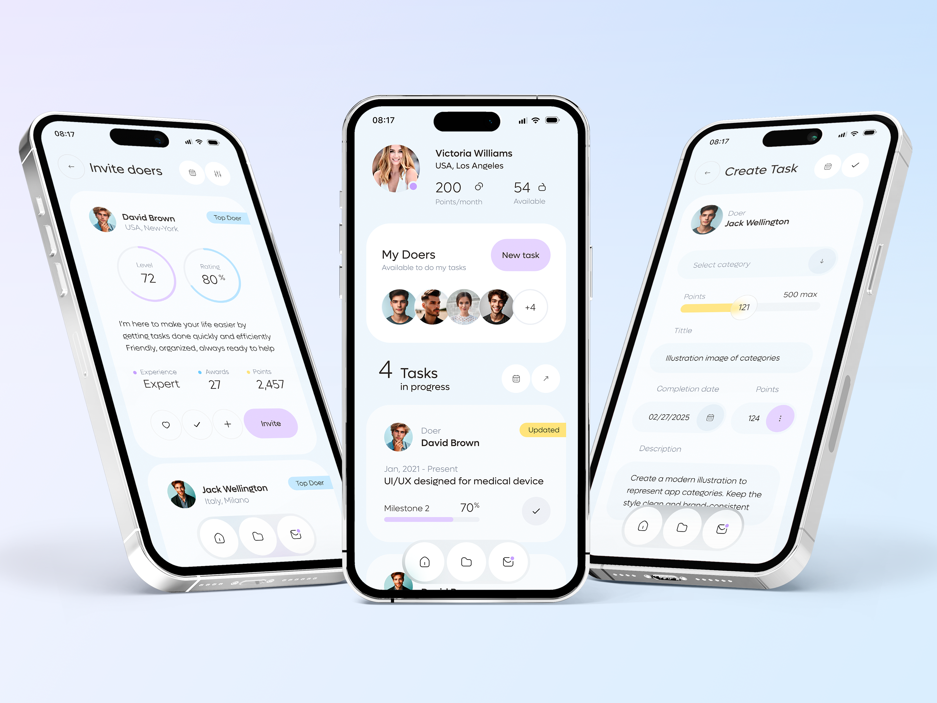 Mobile App Design - Freelance Platform for Busy People | UX / UI app design dashboard design freelance app freelance mobile app freelance platform freelance website messaging app messaging platform mobile app mobile app design mobile app ui mobile crm mobile design mobile interface mobile ui mobile ui design product design social media app social media profile social media website