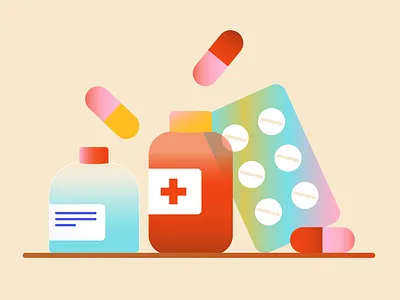Medicines adobe doctor gradient healthcare hospital icon icons illustration illustrator medicine nurse pills playful professional red cross self care texture transparency ui vector