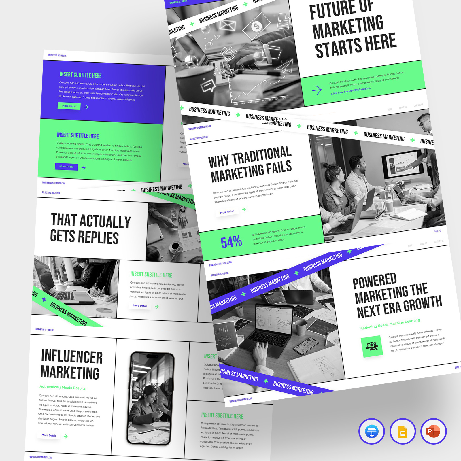 Marketing Pitch Deck Presentation branding business creative design digital graphic design marketing modern pitch deck planning powerpoint presentation slides strategy template ui