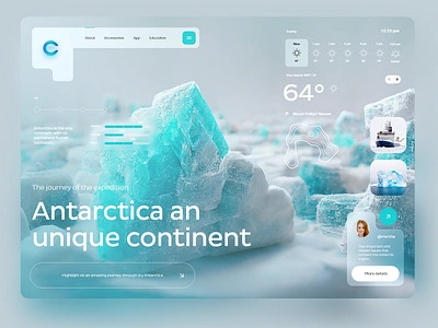 Antarctica Website creative dashboard design graphic interface landing page ui uiux user experience user interface ux web web design website