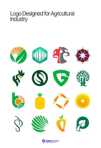 Agricultural Industry Logo Designs Folio. agriculture agronomy branding crops cultivation custom logo farming fertilizer greenhouse handmade harvest horticulture irrigation livestock minimal organic seeds simple soil tractor