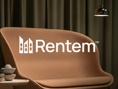 Rentem - Logo Design 3d abstract logo animation brand identity brand identity design branddesigner branding brandmarks buildlogo clean logo creative logo design graphic design housebrand logo logotype real estate logo rentalife rentbrand smartlogo