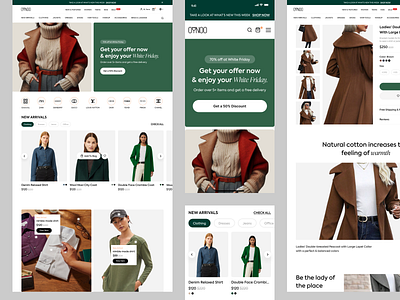 OYNOO Fashion Store brands design desktop ecommerce fashion home page information architecture ios online store product design responsive retail shopping ui design user experience web web design