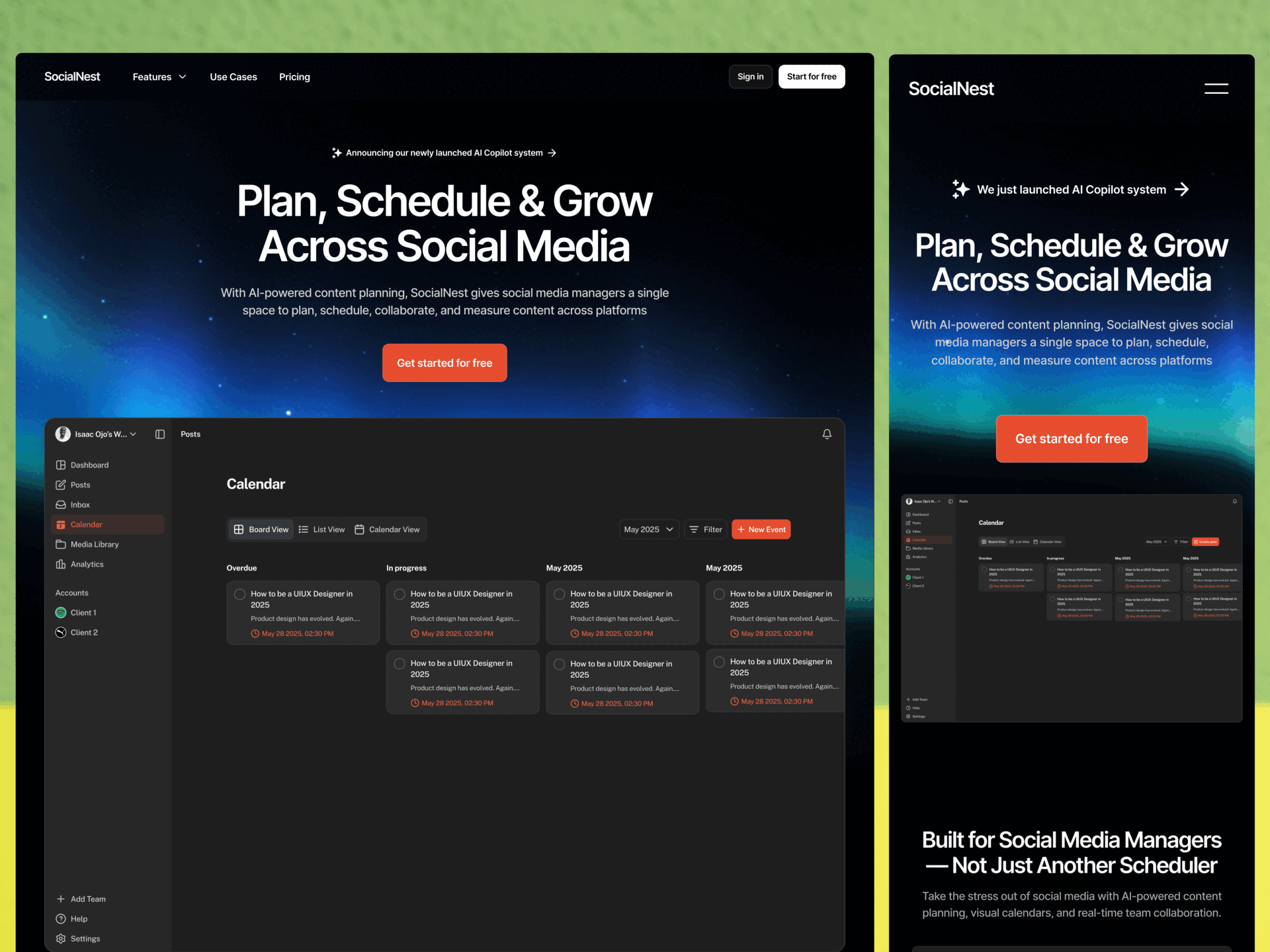 Responsive Website Landing Page Design dashboard design figma landing page saas ui ui design uiux web design website website design