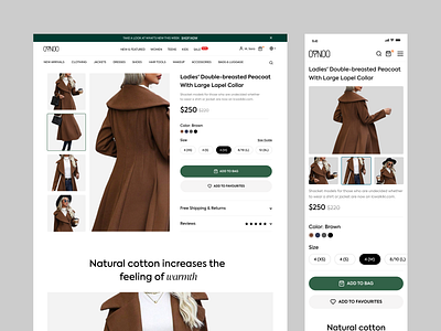 OYNOO | PDP add to cart checkout desktop design ecommerce fashion mobile app pdp product design product details page responisve retail slider store ui design user experience user interface design. web design