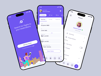 ✈️ Flight Booking App UI – Smooth Travel Starts Here! apps mobile ui