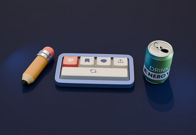 Regular Artist Table 3d animation branding illustration logo