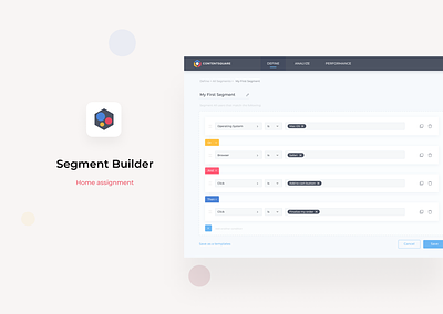 Segment Builder for Contentsquare planning product design rule builder segment ux