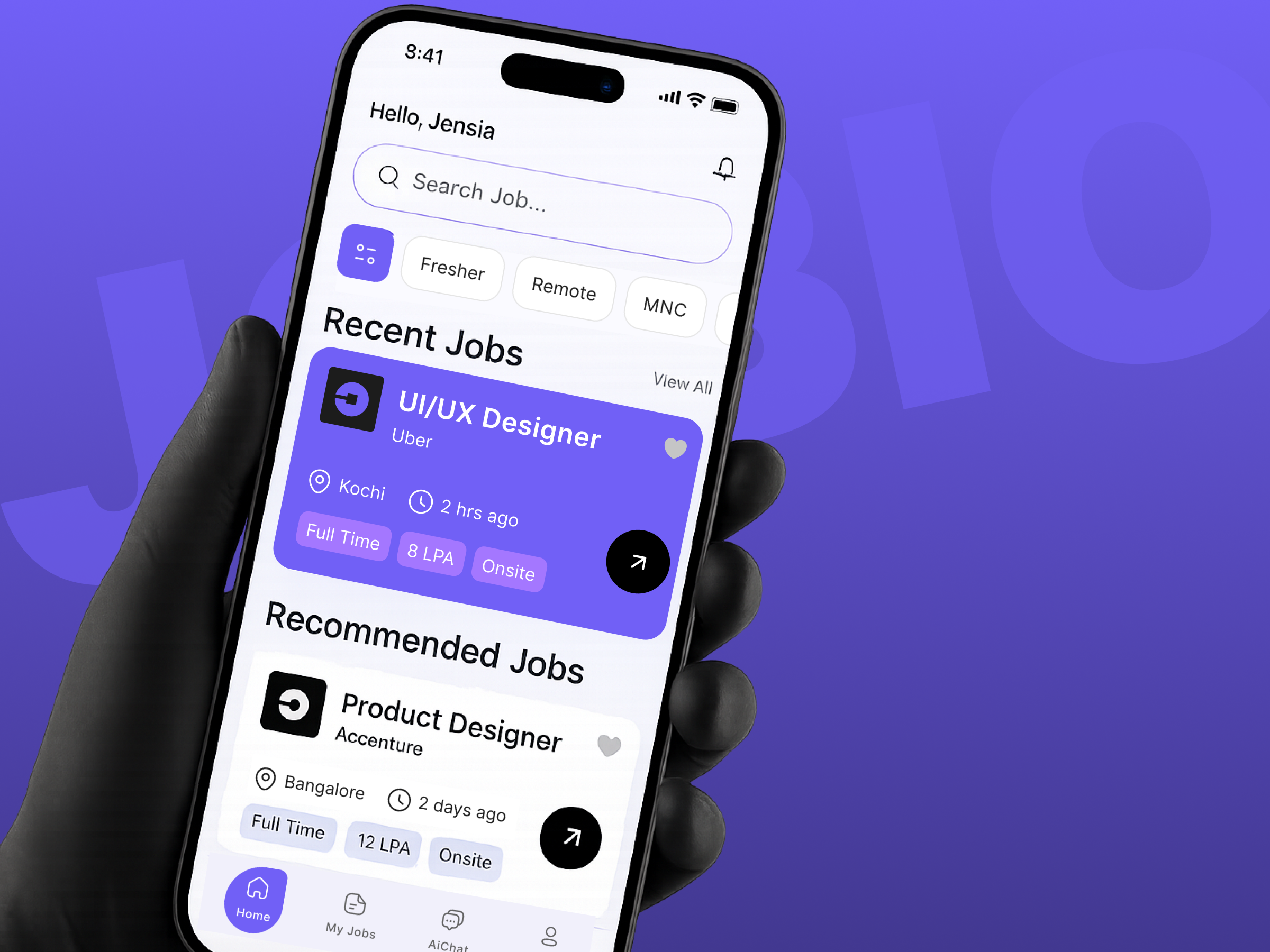 Job Search App job job searching job searching app ui ux