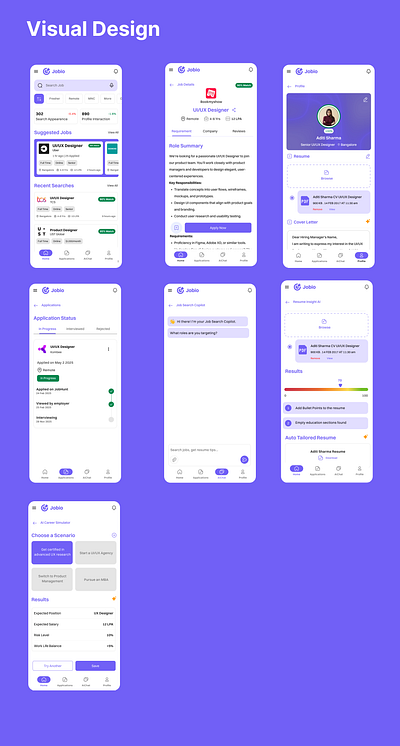 Job Search App job job searching job searching app ui ux