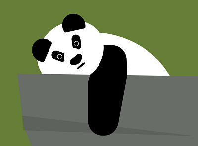 its a hard life... bored doodle happy illustration lazy panda shunte88 vector