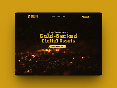 Golden Money – Gold-Backed Token Landing Page blockchain crypto cryptocurrency dapp defi design figma landing page ui design