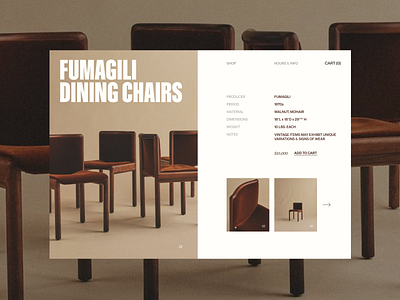 High-End Vintage & Antique Reseller E-commerce Concept design ecommerce ui webdesign website