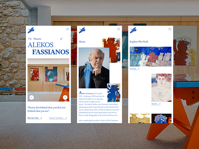 Mobile Screens Concept for Alekos Fassianos Museum in Athens, GR concept design mobile mobiledesign ui webdesign