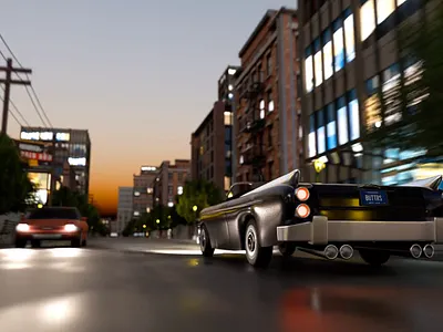 Even More Blender Practice 3d after effects animated animation blender buildings camera angles car city design driving motion noir road scene urban vehicle