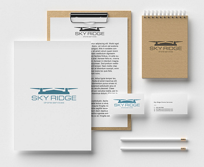 Sky Ridge Drone Logo Design branding graphic design logo print design