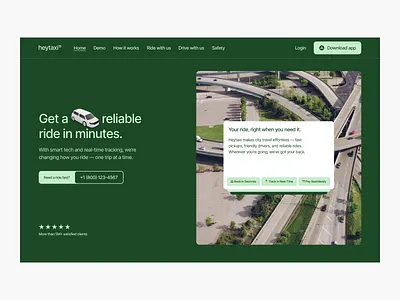 Taxi Car Website branding car clean design graphic design green illustration logo modern rent ui uiux uiuxdesign vector webdesign website