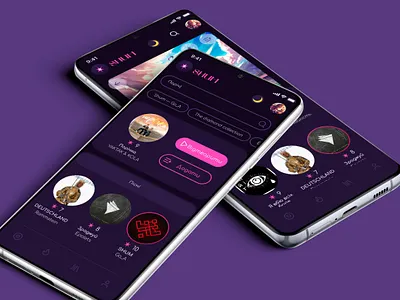 SHUM | Music app album app dark mode design emoji hero screen interface mobile app design mobile ui modern music app pink playlist playlist screen purple spotify typography ui ux ux reserch