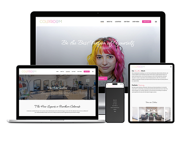 Coloroom Hair Website graphic design responsive ui uiux ux web design website design wordpress