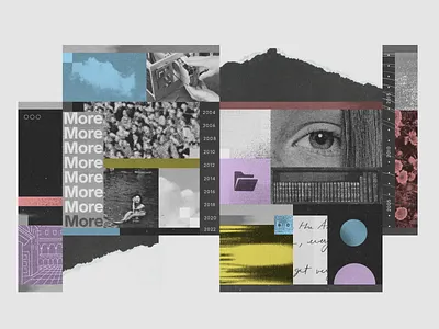 Digital Archiving ai archiving collage cutpaper data design digitalarchive eye hero illustration layout libraries