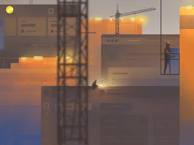 UI Construction art build building city colorful construction creative design digital art digital illustration digital painting fantasy graphic graphic design idea illustration illustration art illustrator painting user interface