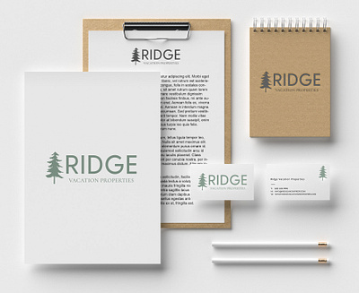 Ridge Vacation Properties Logo Design brand brand design brand identity branding color design graphic design logo logo design