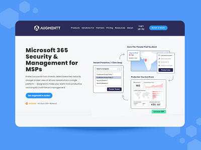 AUGMENTT - UI Graphics for website 2d data visualization icon illustration infographics landing metrics minimal product screen ui graphics vector web design website