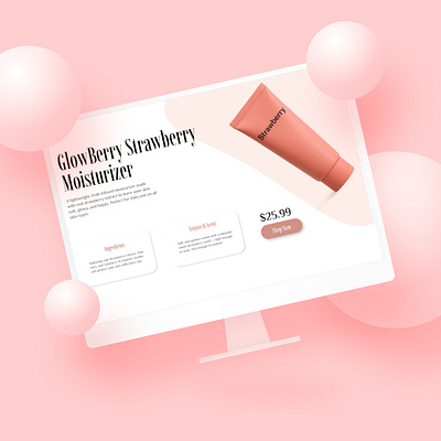 Melune – Skincare Product UI for a Clean Beauty Brand