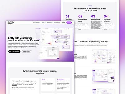 Case Study Landing Page – Entity Data Visualization purple gradient ui web design